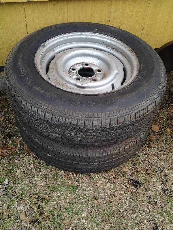 2-General Ameri-Tech Tires With 5-Lug Ford Wheels ST 20570R-15