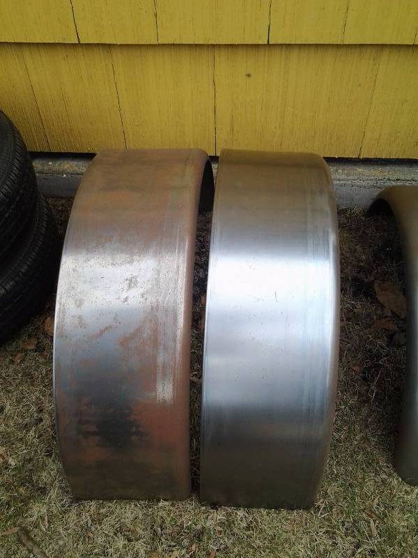 Pair Trailer Fenders  18 Inches At Center x 35 Inches Wide