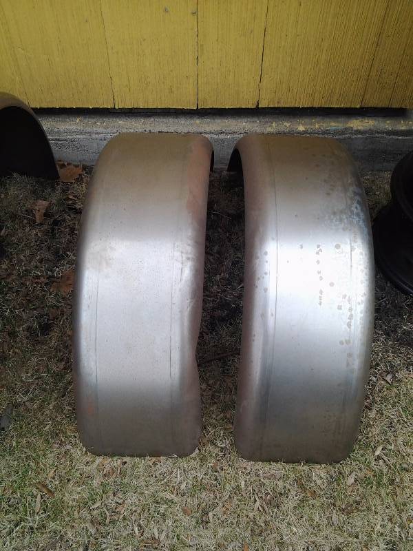 Pair Trailer Fenders 13 Inches At Center x 29 Inches Wide