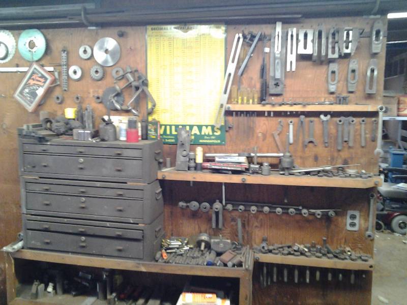 All Machinist Related Tools, Kennedy Tool Box With Keys (On The Wall-Wrenches, Bits, Other Bring Boxes For Removal)