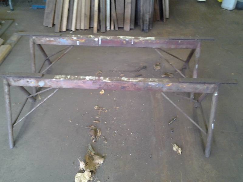 Pair Of Heavy Duty Stands 62x18 Home Made & Well Built