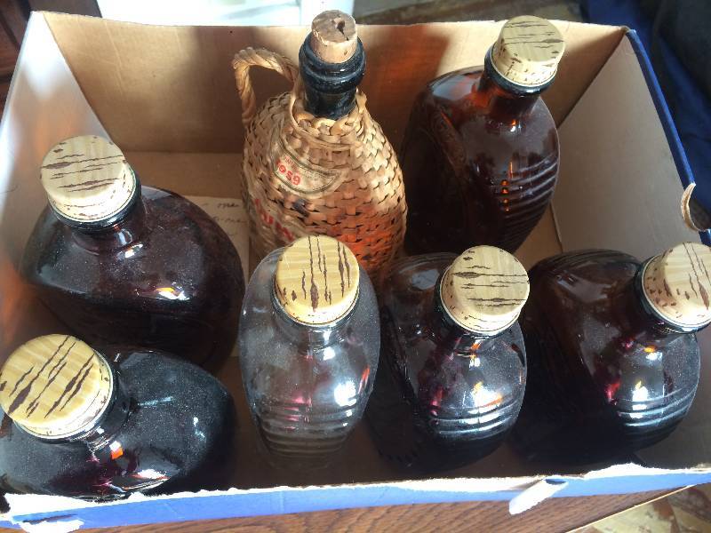 lot 35 image: Assorted Liquor Glass Bottles