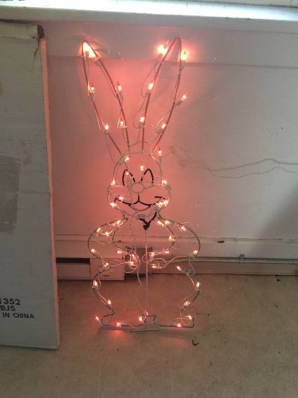 lot 53 image: Lighted Bunny