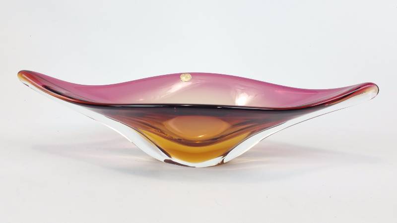lot 72A image: 18 Flavio Poli Seguso Sommerso Murano Art Glass Centerpiece Bowl
