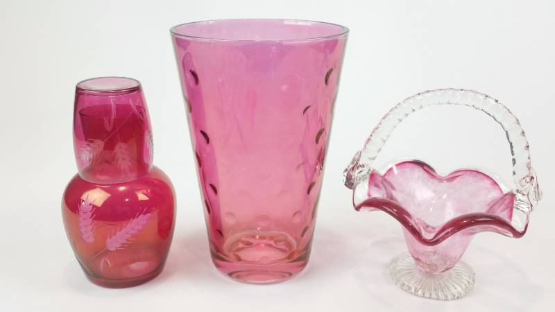lot 78 image: Ruby Red Glass Items