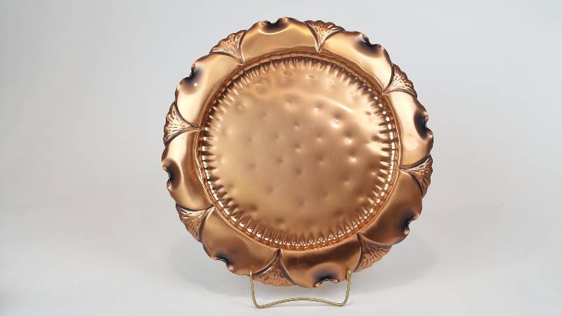lot 95 image: Gregorian Hand Wrought Hammered Platter