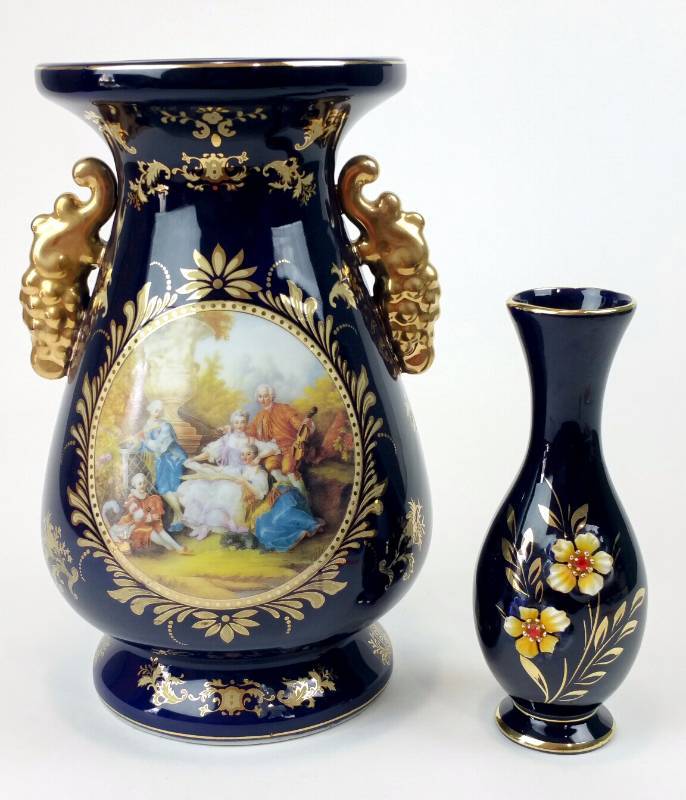 lot 28 image: Limoges and B&H Porcelain Vases