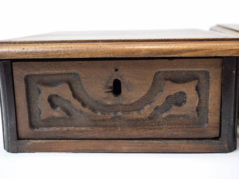 lot 129 image: Two Antique Wooden Handkerchief Drawers