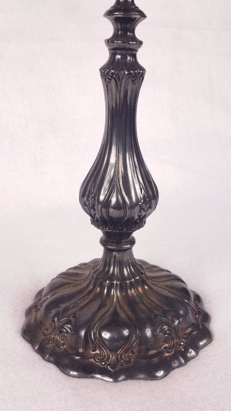 lot 5B image: 1920s Art Nouveau Crescent Silverware Mfg Co 5 Candle Candleabra