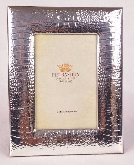 lot 88A image: Pietrafitta Argento Silver Snake Skin Picture Frame