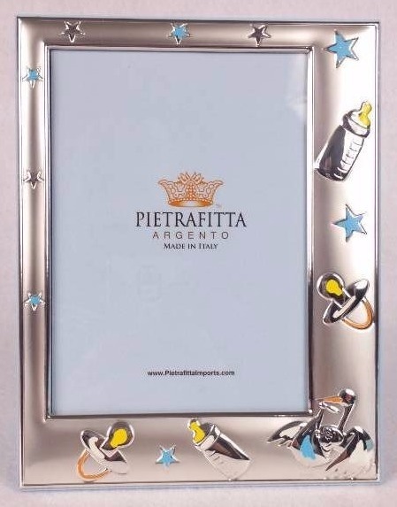 lot 88B image: Pietrafitta Argento Silver Baby Boy Picture Frame