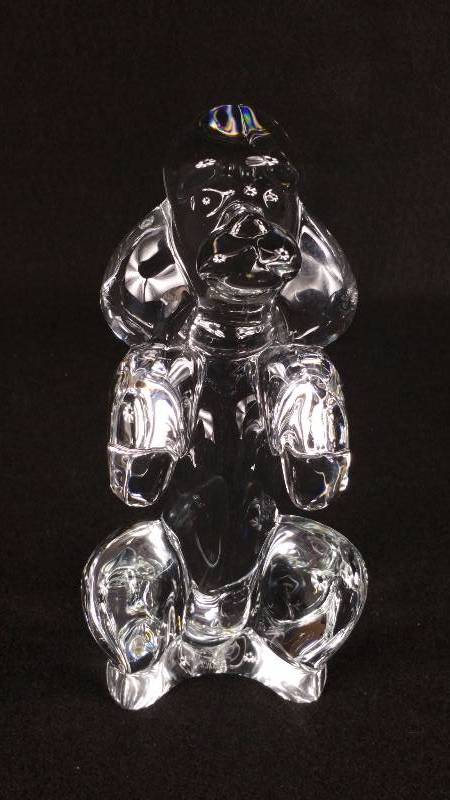 lot 30C image: Sevres of France Art Glass Crystal Poodle - Signed