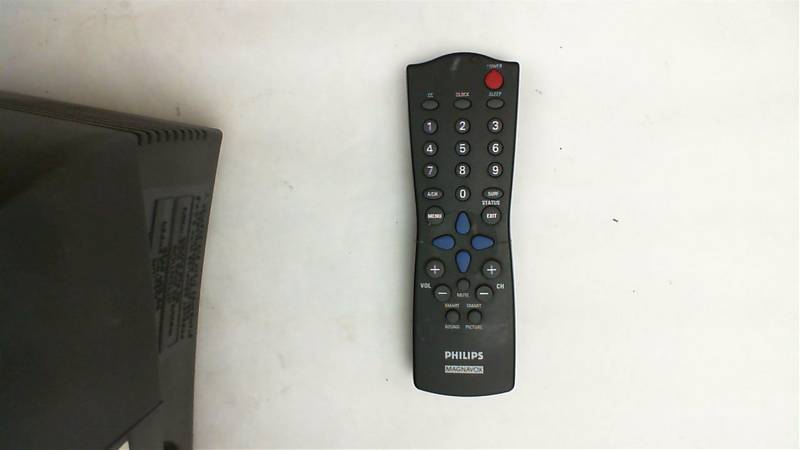 lot 101 image: Phillips Maganvox 13 Tube Television with remote and built in antenna