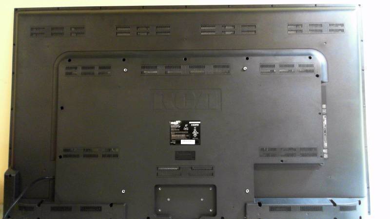 lot 405 image: RCA LED55G55R120Q 55in LED 1080p HDTV No Remote Doesnt Power On Cracked Screen