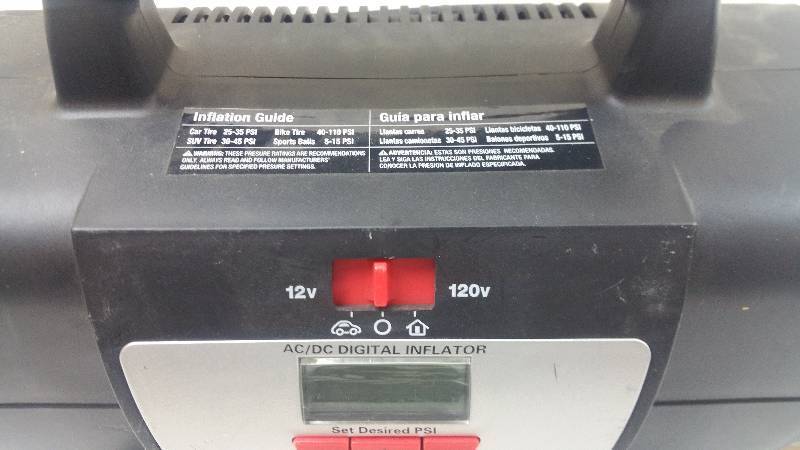 lot 455 image: 12-Volt120-Volt Home and Auto Inflator BROKEN AIR HOSE