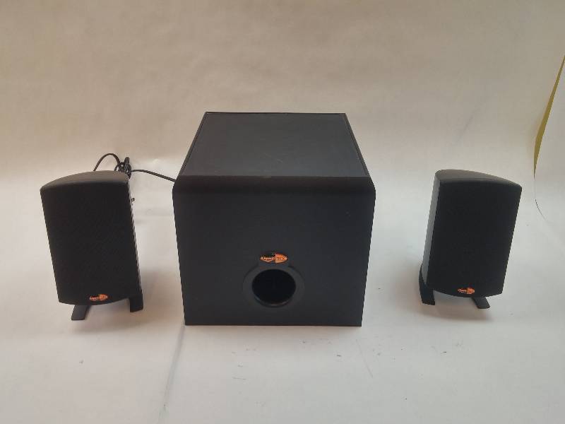 lot 452 image: Klipsch ProMedia V2.1 Speaker System with Sub - 2.1 Channel - 100W RMS GOOD WORKING CONDITION