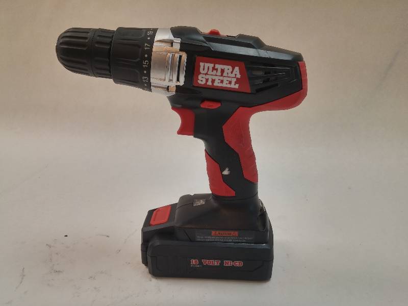 lot 467 image: Ultra Steel NI-CD 18V 38 2-speed Drill  Driver GOOD WORKING CONDITION