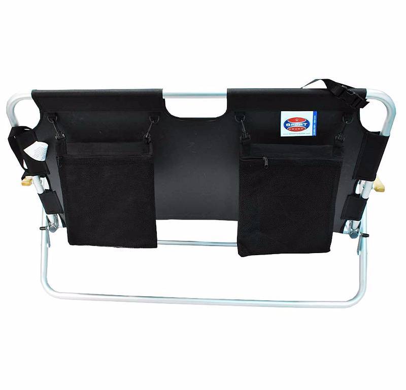 lot 509 image: Algoma Net Company Sport Couch Beach Chair - Black