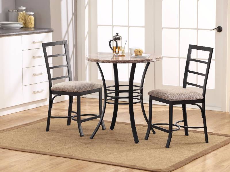 lot 522 image: Alcove 3-Pc. Marble-Look Bistro Set