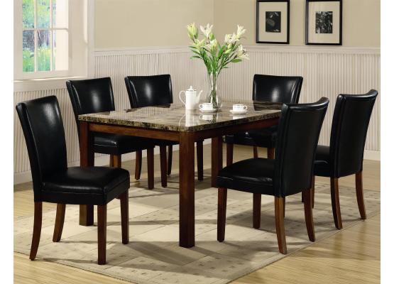 lot 508 image: Coaster Fine Furniture Telegraph Contemporary Marble Look Top Dining Table