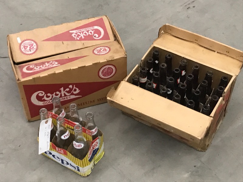 lot 25 image: Lot Of Vintage Beer & Pepsi Bottles...