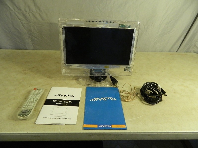 lot 36 image: AMPD 13 LED HDTV Flatscreen TV