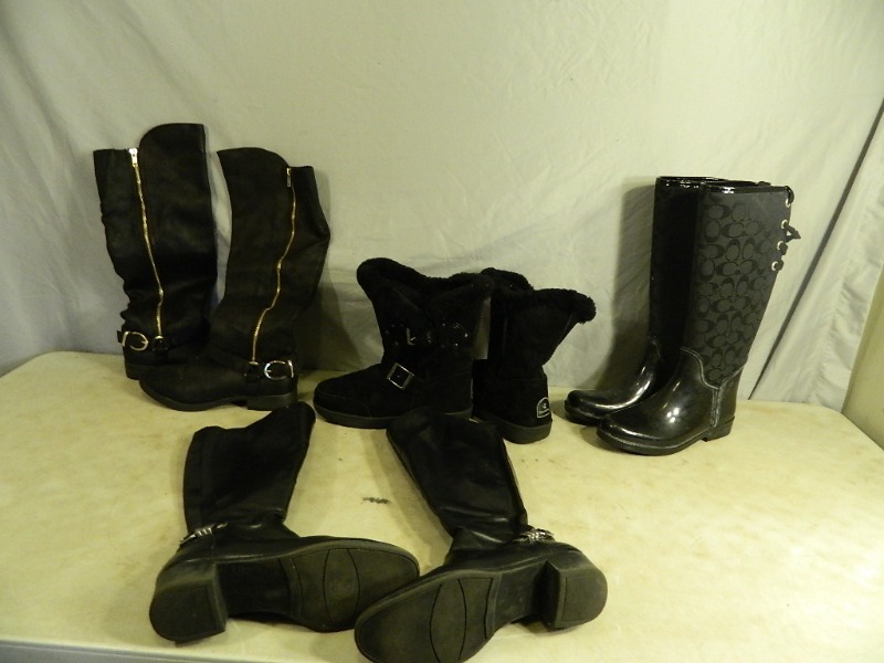 lot 38 image: 4 Pairs of Womens Boots- Pair of Coach Boots