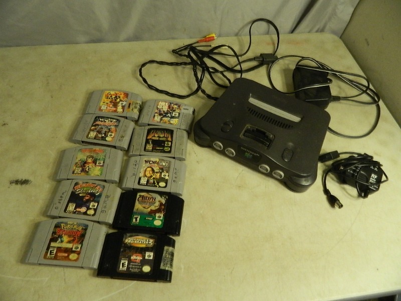 lot 48 image: Nintendo 64 System with Games