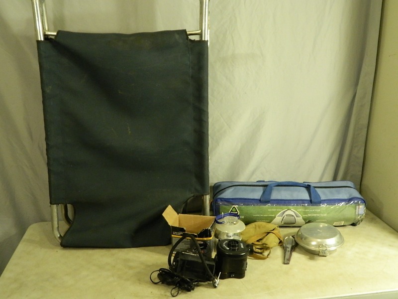 lot 71 image: Tent, Cot, Air Pumps, Etc