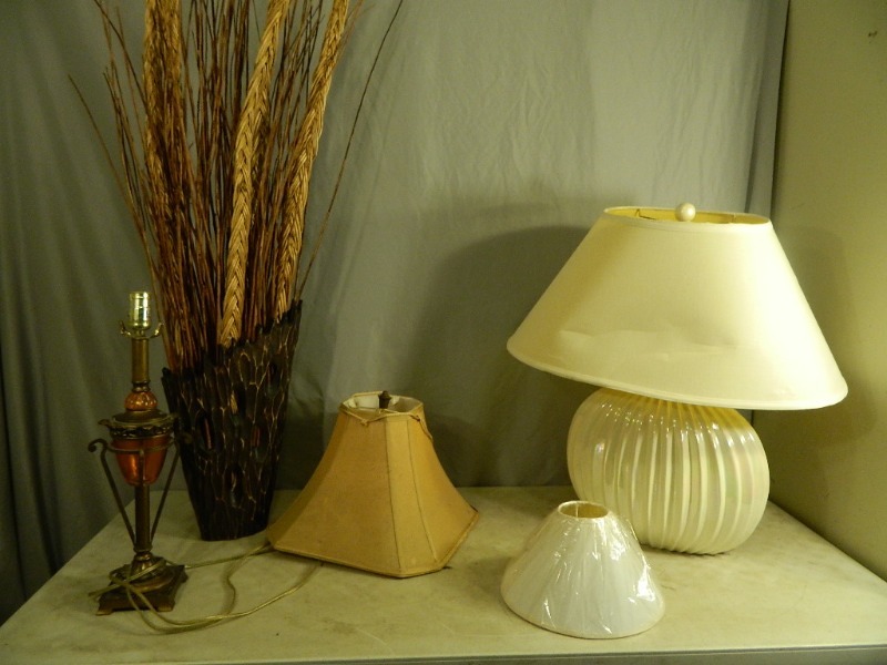lot 184 image: Vase, Lamps, and More