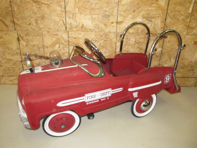 antique fire truck pedal car value
