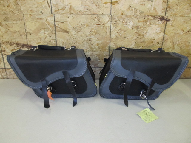lot 3 image: Unused WILLIE & MAX Leather Motorcycle Saddlebags 
