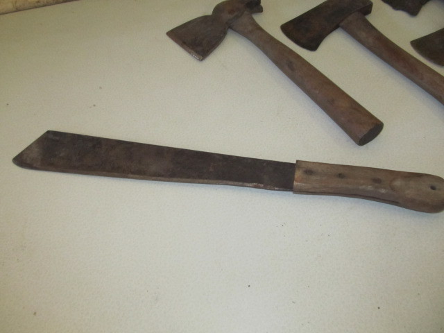 lot 44 image: Vintage Hatchets and Machete