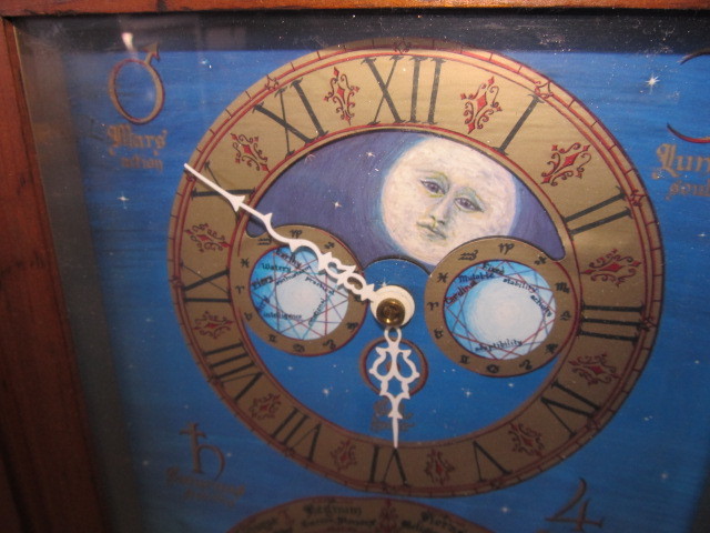 lot 49 image: Vintage Astrology Clock