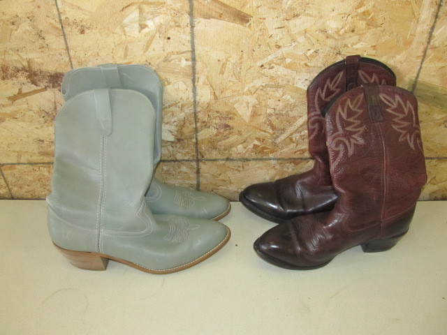 lot 64 image: 2 Pair of Leather Cowboy Boots