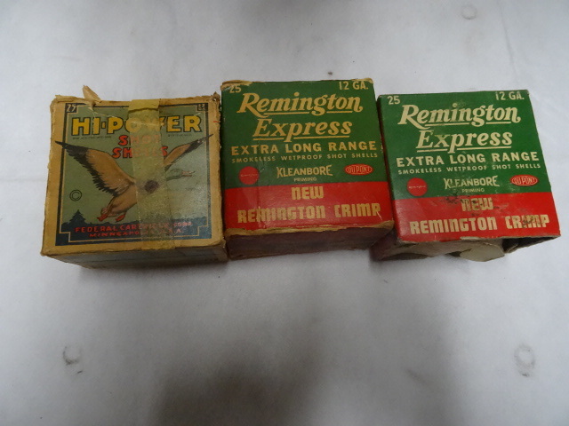 3 vintage empty shotgun shell boxes...