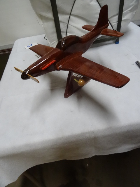 P51 mustand wood carved model on pe...