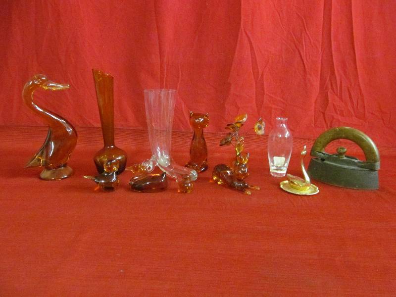 vintage sad iron collectors glassware