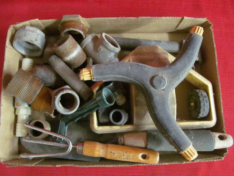 garden tools, sprinkler, pipe  fittings
