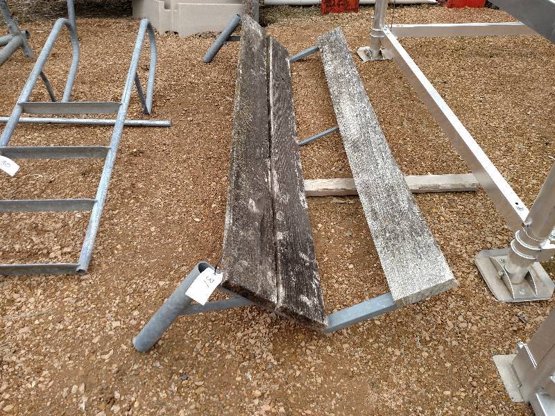 lot 31 image: Used 8 Cedar Bench with Galvanize ...