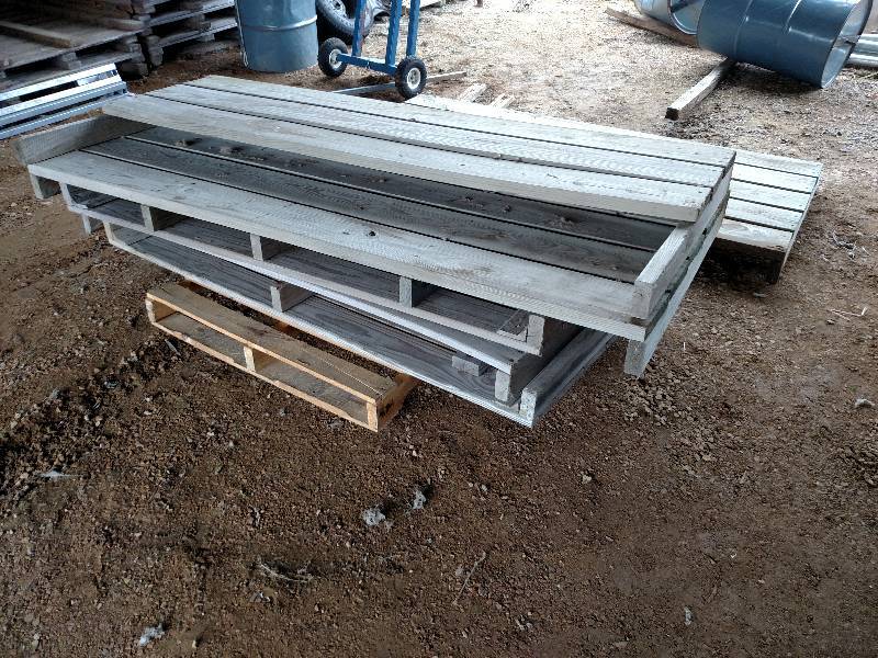 lot 45 image: (6) pcs. of Eklof Wood Dock Decks, ...