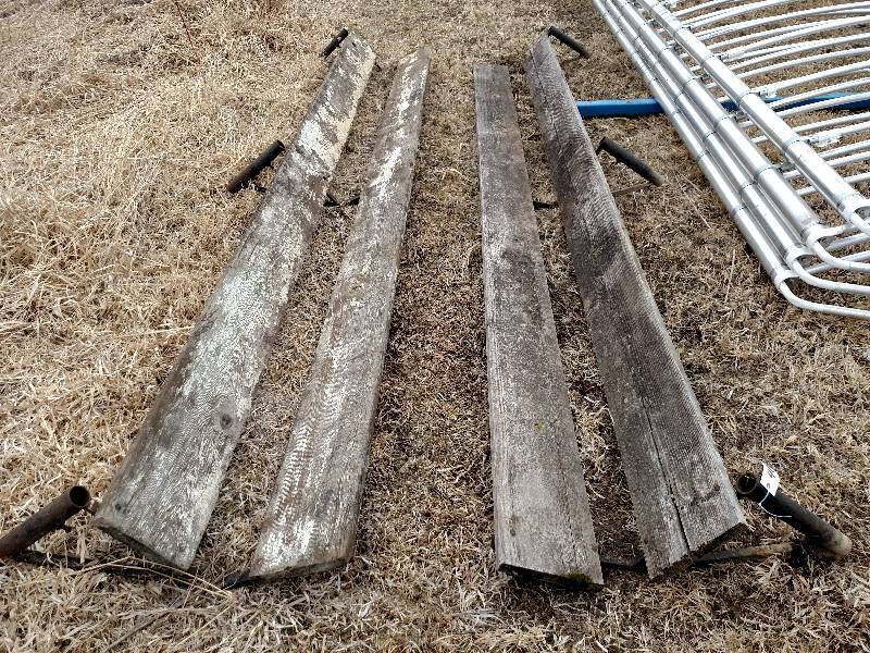 lot 46 image: (2) 16 Black Steel with 2 x 12 b...