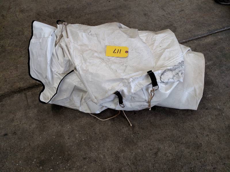 lot 117 image: Shore Station White Vinyl Boat Lift Canopy Cover