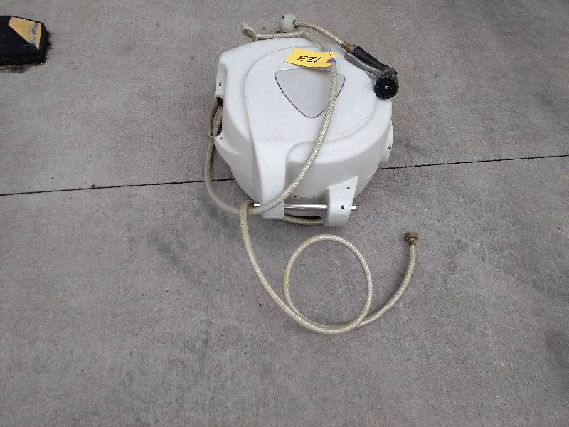 lot 123 image: Frontgate Wall Mount Water Hose Ree...
