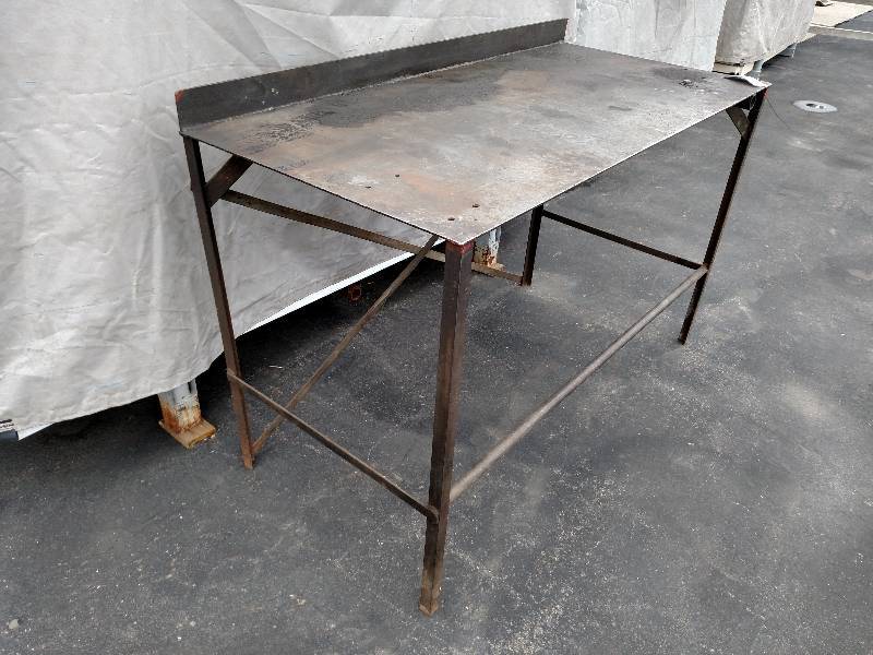 lot 139 image: Heavy Duty Steel Table, Ideal for W...