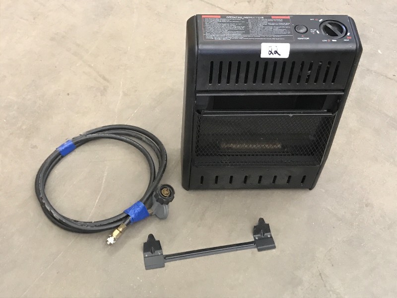 lot 22 image: Propane Heater With Hose & Bracket