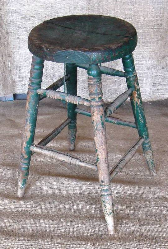 lot 66 image: Antique, Decorative, Wood Stool