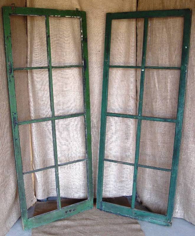 lot 10 image: Large, Antique, Window Door Panels