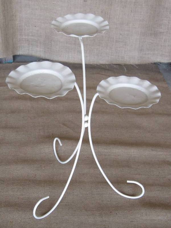 lot 7 image: Vintage, Metal, Wall Plant Holder and 3 Tiered Plant Stand