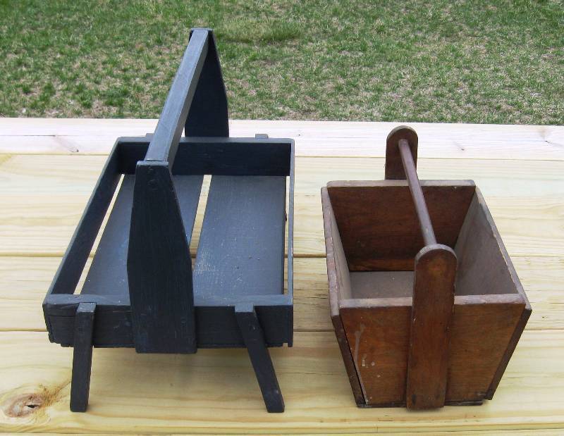 lot 73 image: Vintage Wood Baskets & Garden Decor - Lot #2